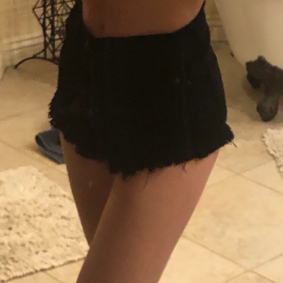 Pants - black booty shorts